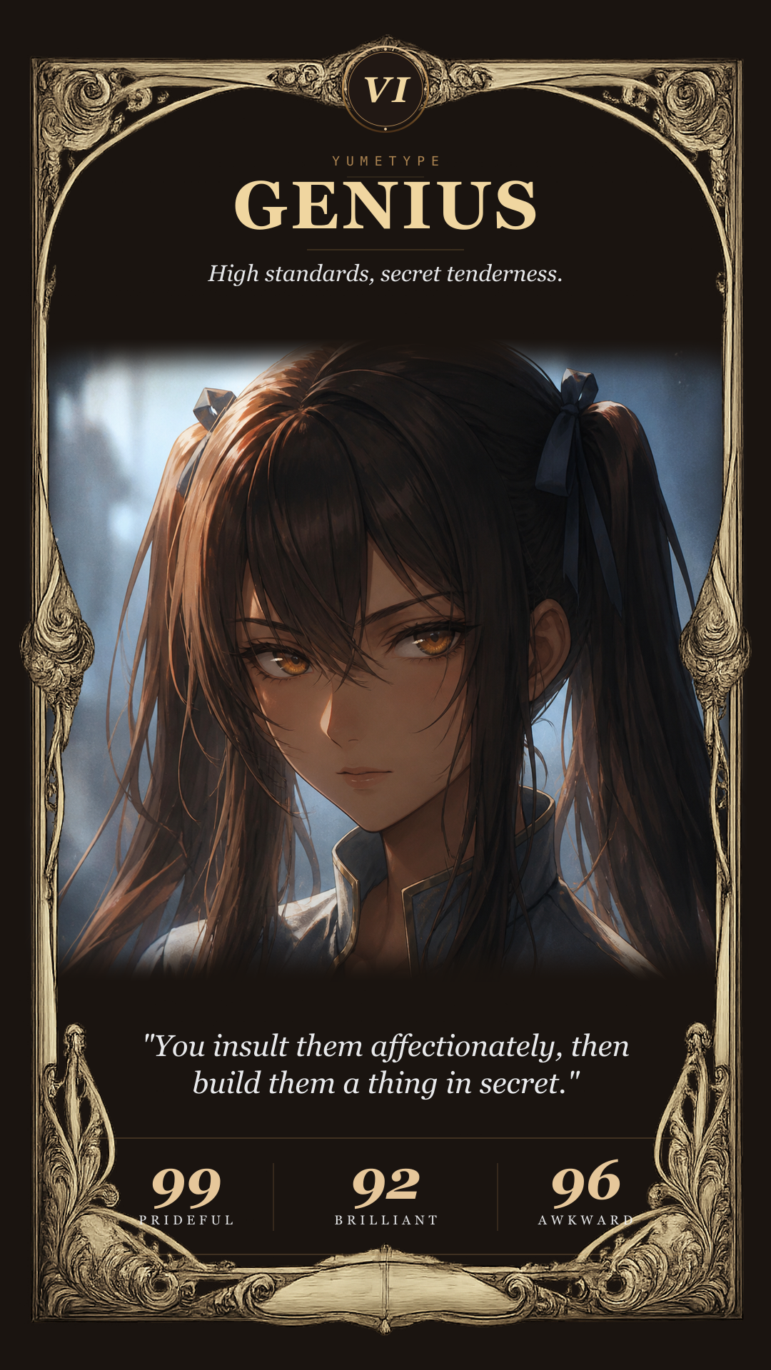 The Tsundere Genius archetype card